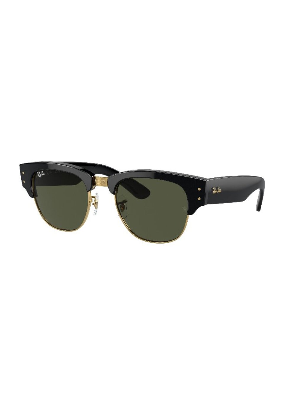 New Ray-Ban Unisex Sunglasses Black Square Green Lens Acetate Frame Ray Ban MEGA
